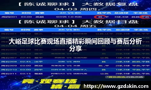 大峪足球比赛现场直播精彩瞬间回顾与赛后分析分享